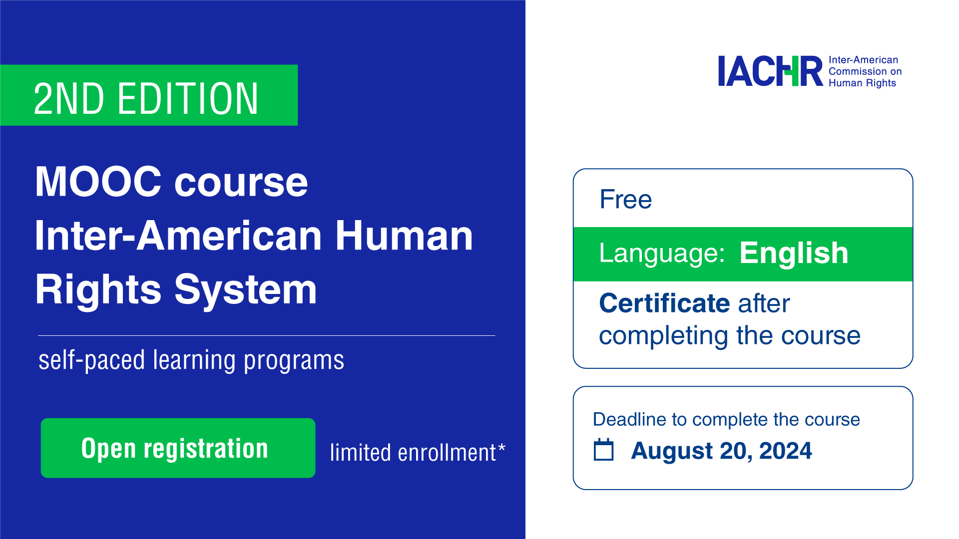 2nd Edition of MOOC course on the Inter-American Human Rights System