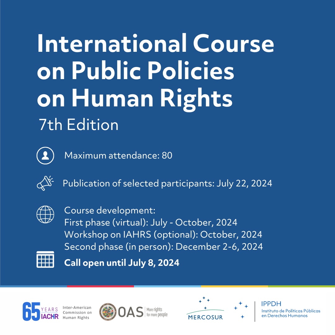 7th Edition of the International Course on Public Policies in Human Rights