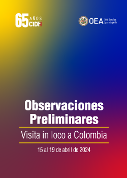 Observaciones preliminares de la visita in loco a Colombia